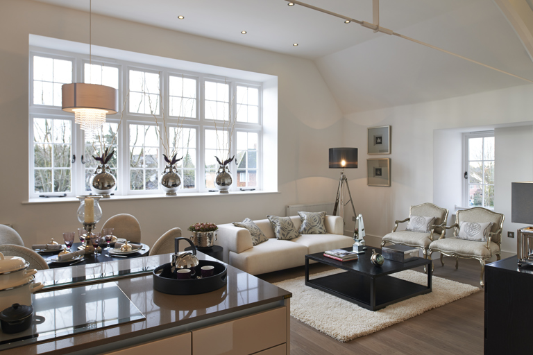 Luxury new build home living room