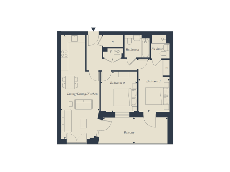 Type 10 apartment floorplan