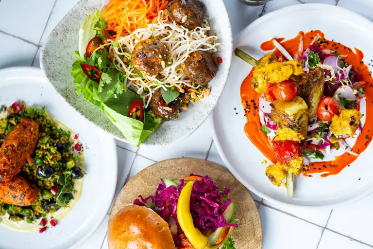 Vegan restaurant food